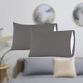 thumbnail image 2 of Par Fundas Esencial Gris Fuerte Estándar Cómoda Concord, 2 of 2