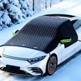 thumbnail image 5 of Universal Size Magnetic Thickened Half Car Cover, Water-Resistant & Dust-Proof Outdoor Car Protector With Reflective Strips, Scratch-Resistant Uv Protection Cover For Most Sedans,, 5 of 5