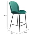 thumbnail image 4 of Miles Counter Stool Green, 4 of 5