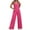 Pink jumpsuits for women, variant on Wycnly Womens Jumpsuits Casual Summer Spaghetti Strap Loose Straight Leg Pocket Jumpsuits Trendy Solid Square Neck Sleeveless Long Rompers for Women