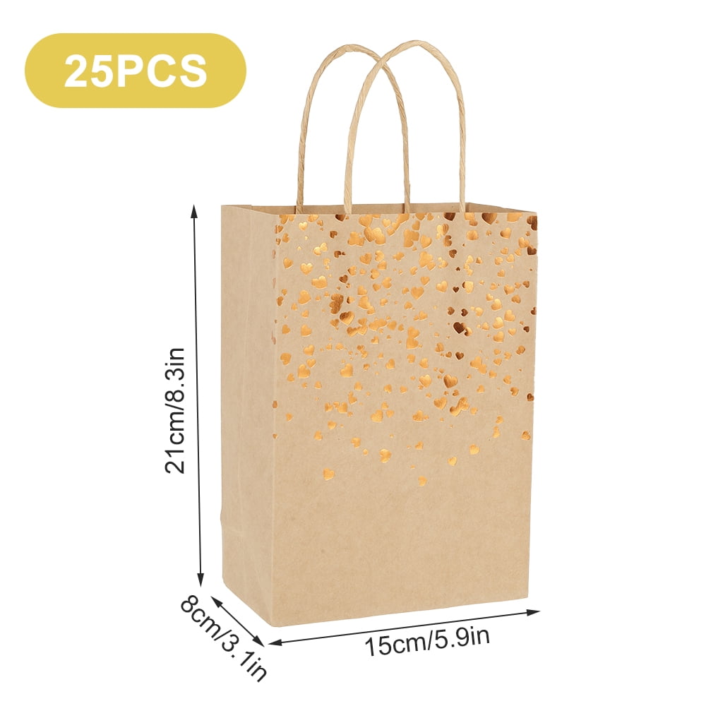 HOTBEST Paper Bags With Handles Bulk Shopping Bags Kraft Bags Retail Bags Craft  Bags Recyclable Paper Gift Bags For Wedding Party Craft Retail Packaging 