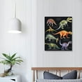 thumbnail image 3 of Nawypu Watercolor Dinosaur Canvas Wall Art ,Animal Dinosaur Letter Wall Art ,Kids Room Decor Wall,Dinosaur Alphabet Education Wall Art ,Suitable For Gift, Kids Room ,Playroom ,Nursery,16x20in, 3 of 4