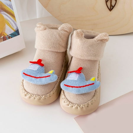 

NECHOLOGY Every Step Shoes Autumn And Winter Comfortable Baby Toddler Shoes Cute Cartoon Pattern Rabbit Baby Shoes Size 7 Girls Beige 0 Months