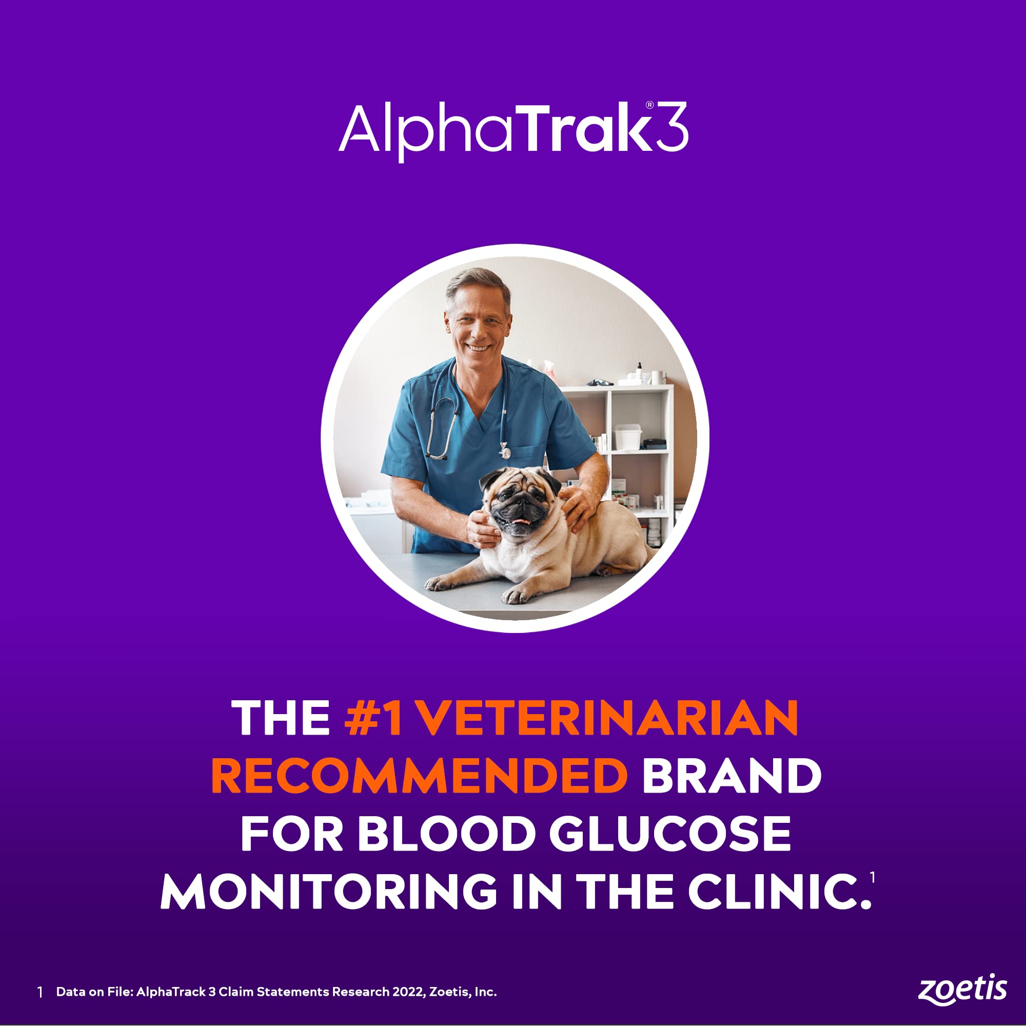 AlphaTrak 3, 8 Piece Pet Blood Glucose Monitoring Kit for Diabetic Cats, Dogs, and Horses All-in-One Solution for in-Clinic Or at Home, with Digital Results