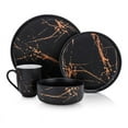 thumbnail image 2 of Stone Lain Zora 16-Piece Dinnerware Set Porcelain, Black, 2 of 6