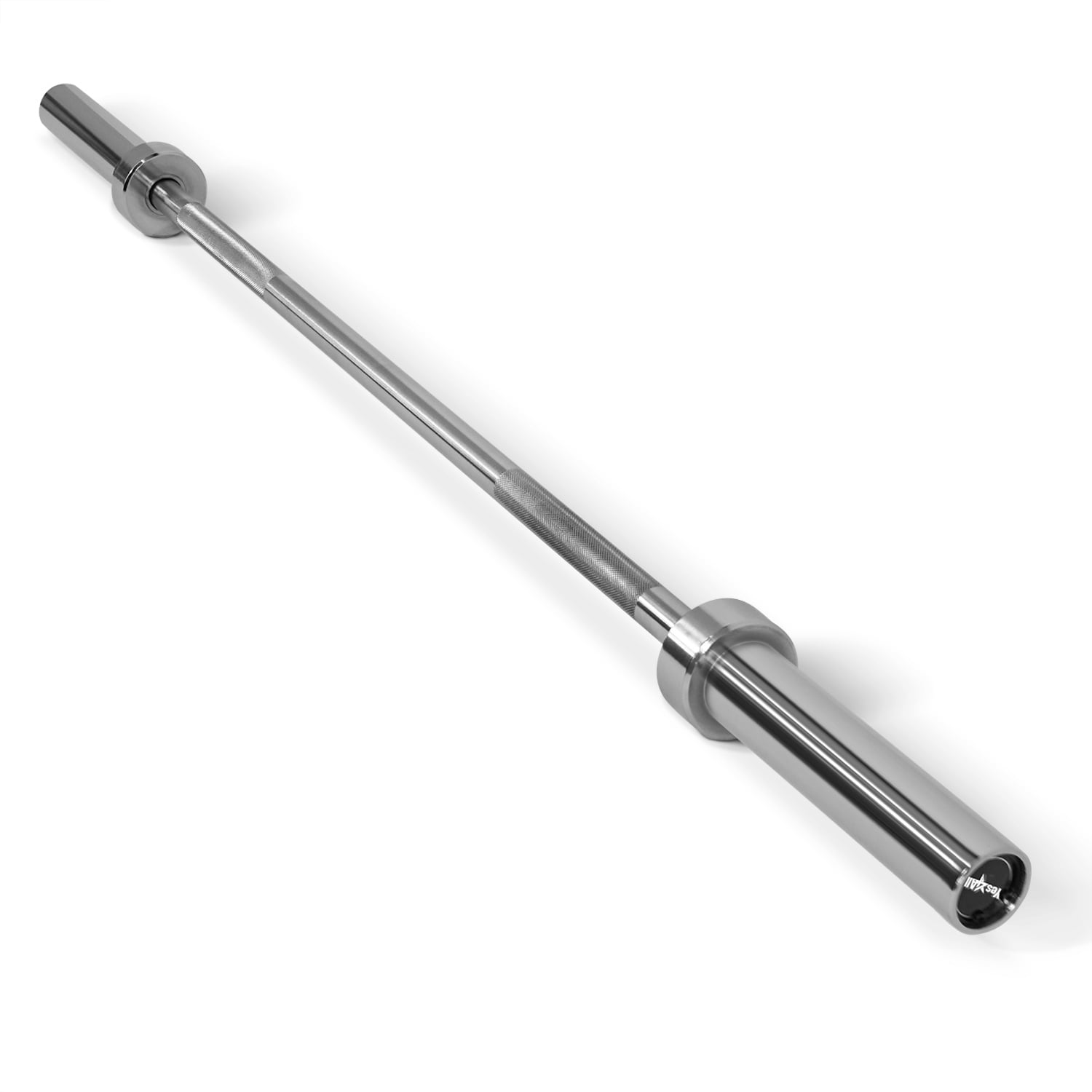 5FT Chrome Olympic Barbell Bar Workout Home Gym Weight Lifting w/Spring Collars 