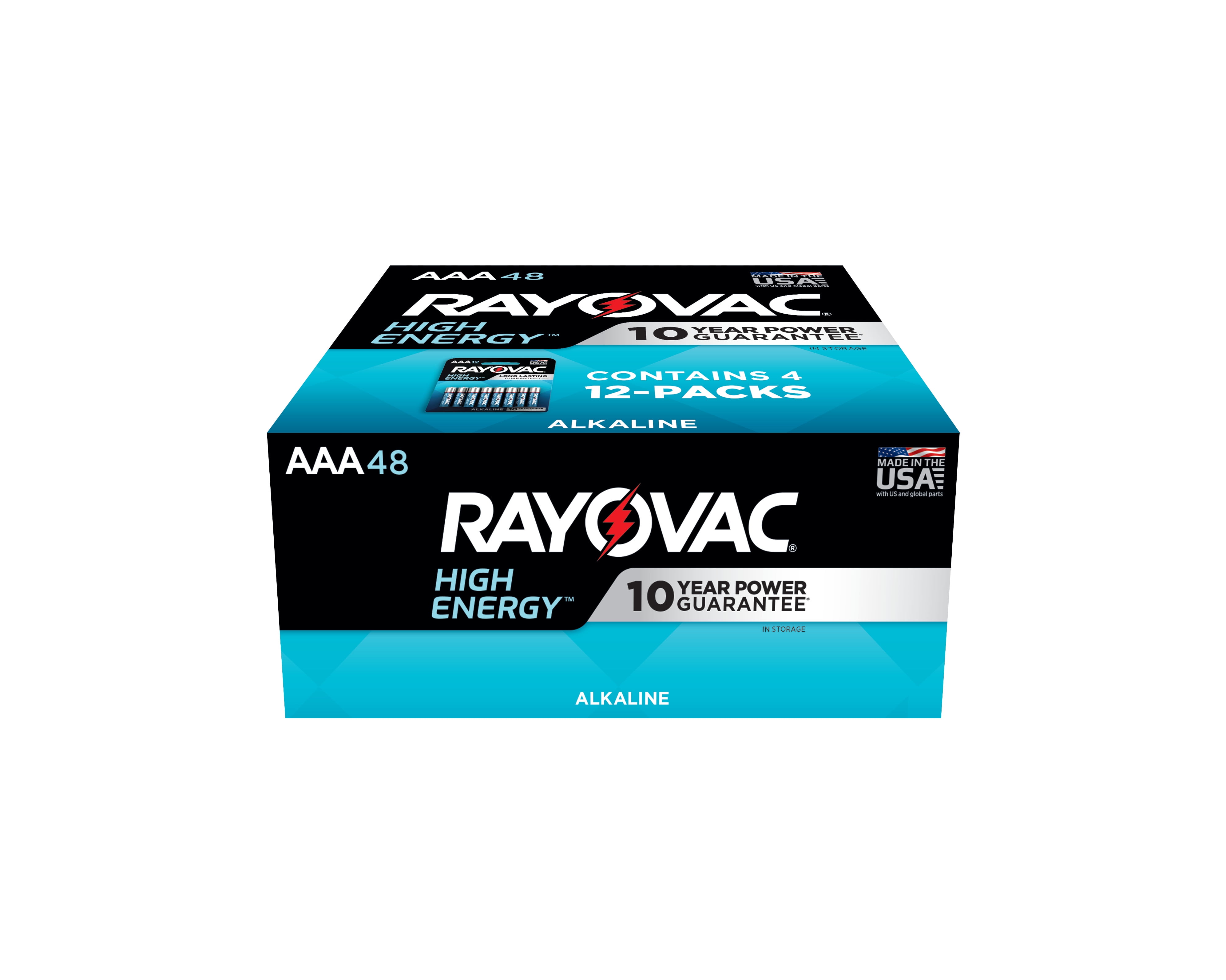 Rayovac High Energy AAA Batteries (48 Pack), Triple A Batteries