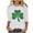 White, variant on Up to 65 off!Lolmot St Patricks Day Shirt Women Shamrock Irish 3/4 Sleeeve Tops Lucky Clover Love Heart Shirt Crewneck Three Quarter Funny Blouses