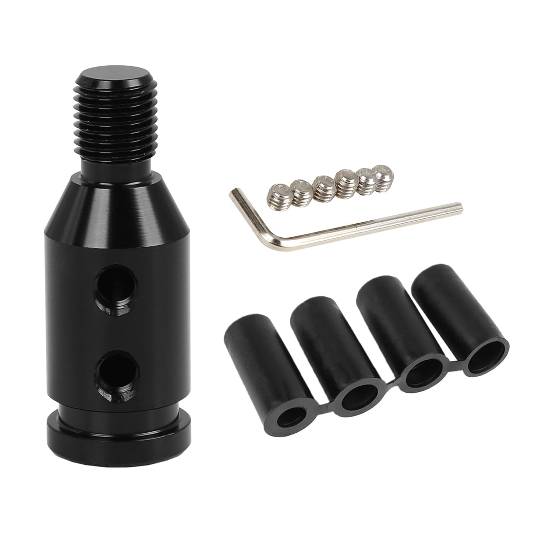 Car Gear Shift Knob Adapter M12 x 1.25 Universal Black for Non Threaded