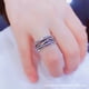 thumbnail image 4 of Anillo retro de hip hop de Corea del Sur, anillo abierto de moda con números femeninos simples y personalidad versátil para hombres y mujeres., 4 of 5