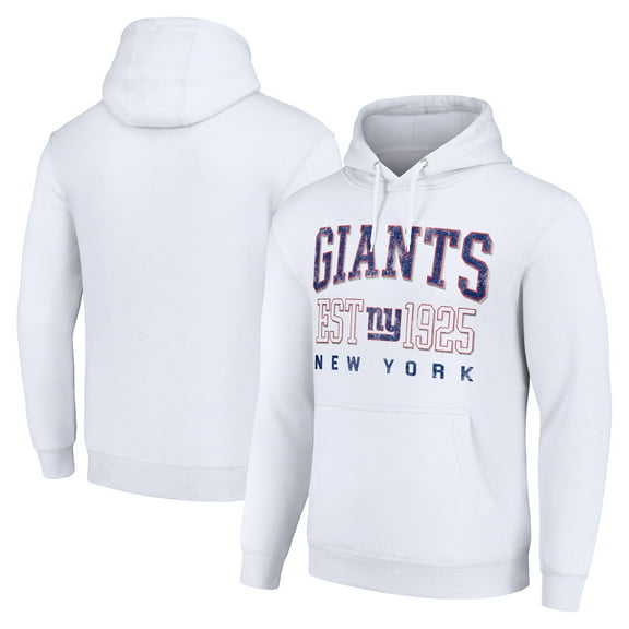 Unisex Starter White New York Giants Throwback Logo Pullover Hoodie