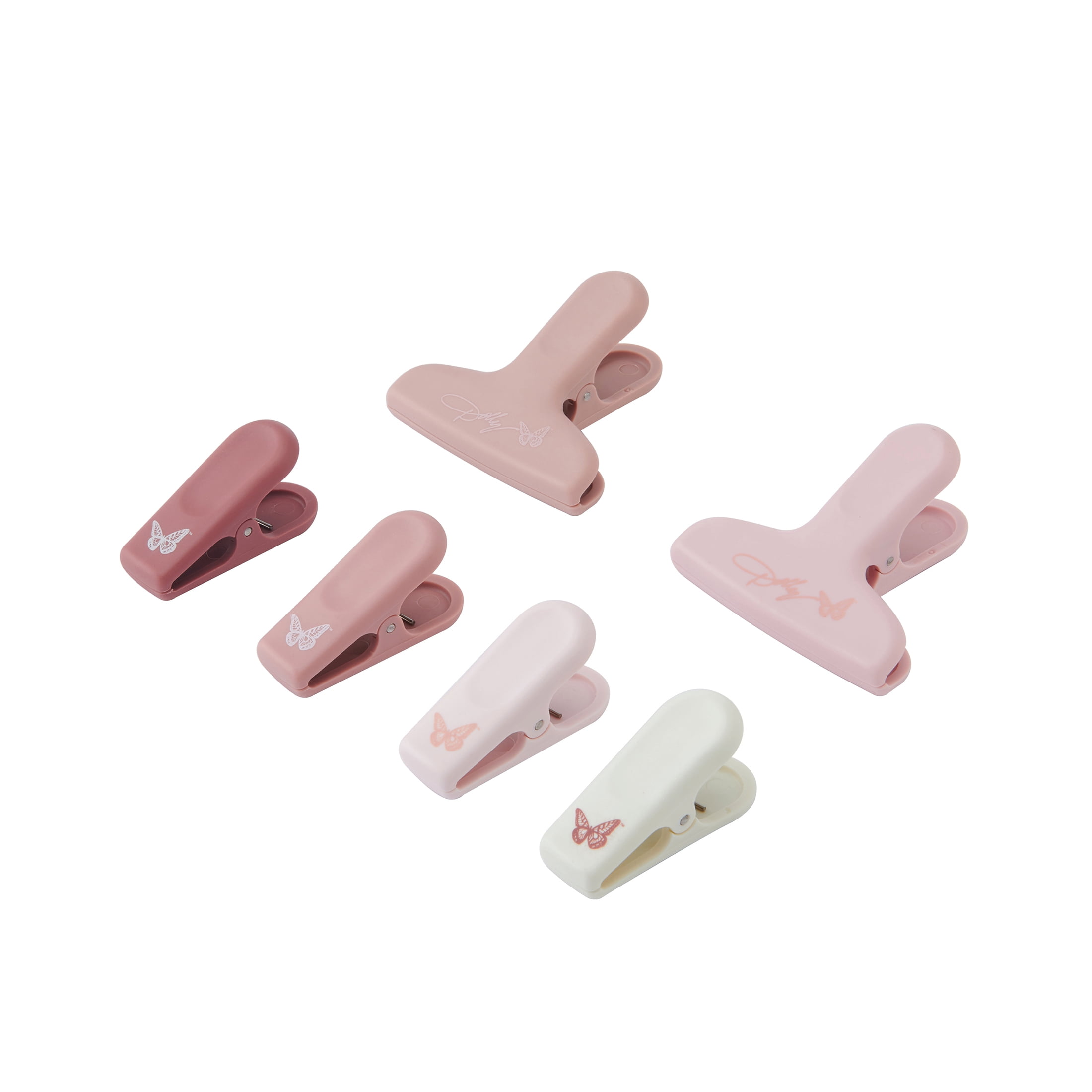 Dolly Parton Set of 6 Bag Clips, Blush
