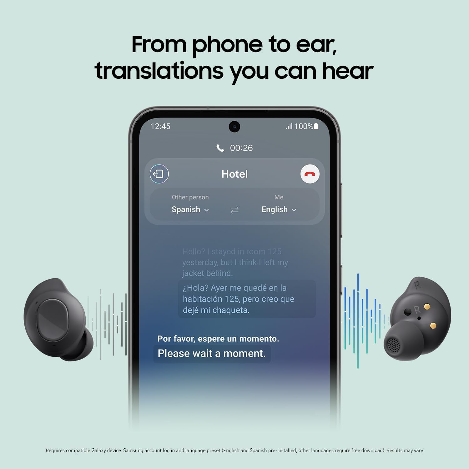 SAMSUNG Galaxy Buds Fan EditionFE SM-R400, Active Noise-Cancelling, Wireless Bluetooth v5.2 Earbuds, Android 8.0 and Up - Graphite International Version