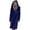 Royal Blue #003, variant on Women's Plush Fleece Robe Cozy Warm Soft Bathrobe Long Hooded House Coat Winter Shower Spa Robe with Pockets Pink M