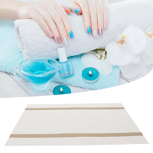 Tapete Para Mesa De Manicura, Duradero Y Elegante PVC, 45x30 Cm, Almohadilla Para Reposamanos Para Uñas, Para Belleza, Uso Profesional, Uso Doméstico Para Salones, Entrenamiento