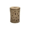 Decmode Traditional 18 Inch Cylindrical Brown Ceramic Stool