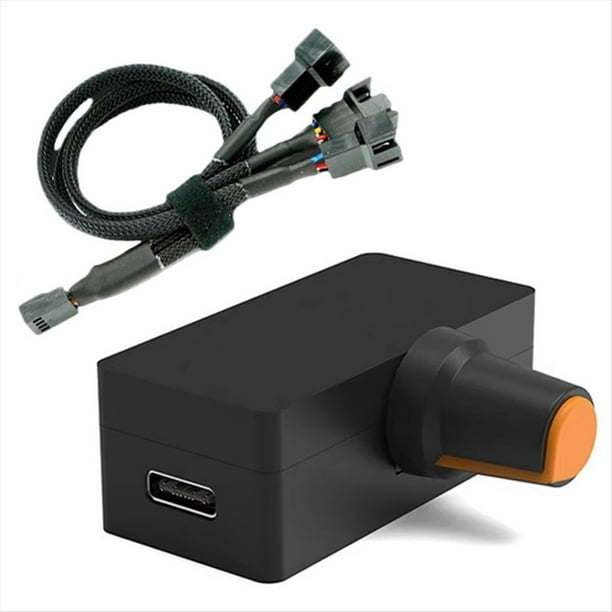 Controlador de Velocidad PWM de 12 V y 4 , Regulador de Ventilador Violento PD QC, Carga Rápida, Enfriador de Agua DIY con Cable Adaptador de 1 A 3