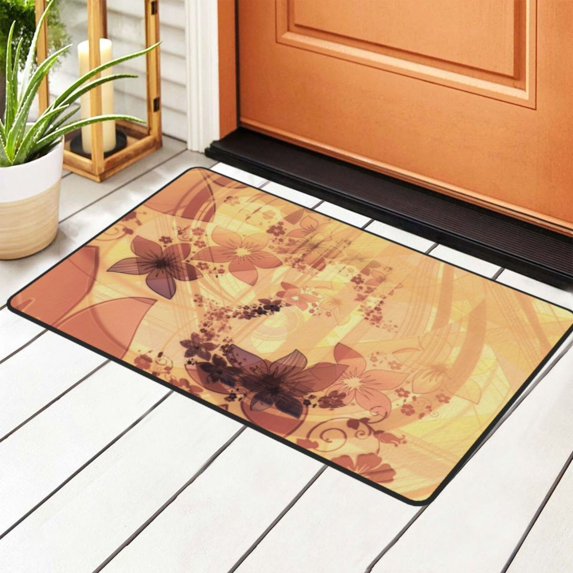 ZICANCN Area Rugs Doormat , Swirl Flower Facecloth Non-Slip Floor Mat Rug for Living Room Kitchen Sink Area Indoor Outdoor Entrance 72"x48"