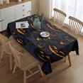 thumbnail image 2 of Happy Halloween Table Cover Wrinkle Resistant Washable Tablecolths Table Covers Pumpkin Spooky Rectangle Table Cover for Halloween Birthday Wedding Graduation, 2 of 5