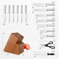 thumbnail image 4 of Costway 16-Piece Kitchen Knife Set Stainless Steel Knife Block Set w/ Sharpener, 4 of 10