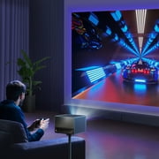 Hisense C1 Trichroma Laser 4K UHD Mini Projector with Dolby Vision, Dolby Atmos, 1,600 Lumen Brightness
