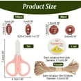 thumbnail image 4 of 183 Pcs Sports Ball Beads Set Including 140 Pcs 18mm Acrylic Rugby Beads and 40 Pcs 16mm Rugby Pattern Wood Beads with Jute Cord and Crystal Elastic Rope for Jewelry Making, 4 of 7