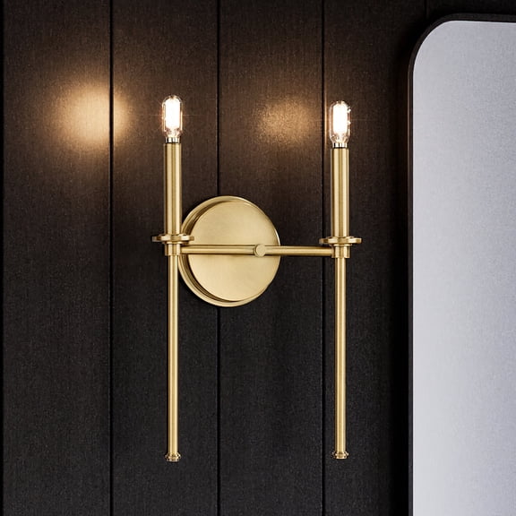 Luxury Contemporary Wall Sconce, 16.625H x 10.375W, with French Country Style, Olde Brass, UHP4235 by Urban Ambiance