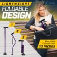 thumbnail image 3 of Bastón ZELECKS para mujeres y hombres - Bastón plegable ajustable y autónomo con mango en T y base giratoria de 360 grados - Bastón plegable y ligero para personas mayores - Bastón plegable para camin, 3 of 5