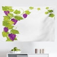 thumbnail image 1 of Vineyard Tapestry, Fruit Patterned Juicy Organic Yummy Food Cottage Life Design, Fabric Wall Hanging Decor for Bedroom Living Room Dorm, 2 Sizes, Purple Green, by Ambesonne, 1 of 1