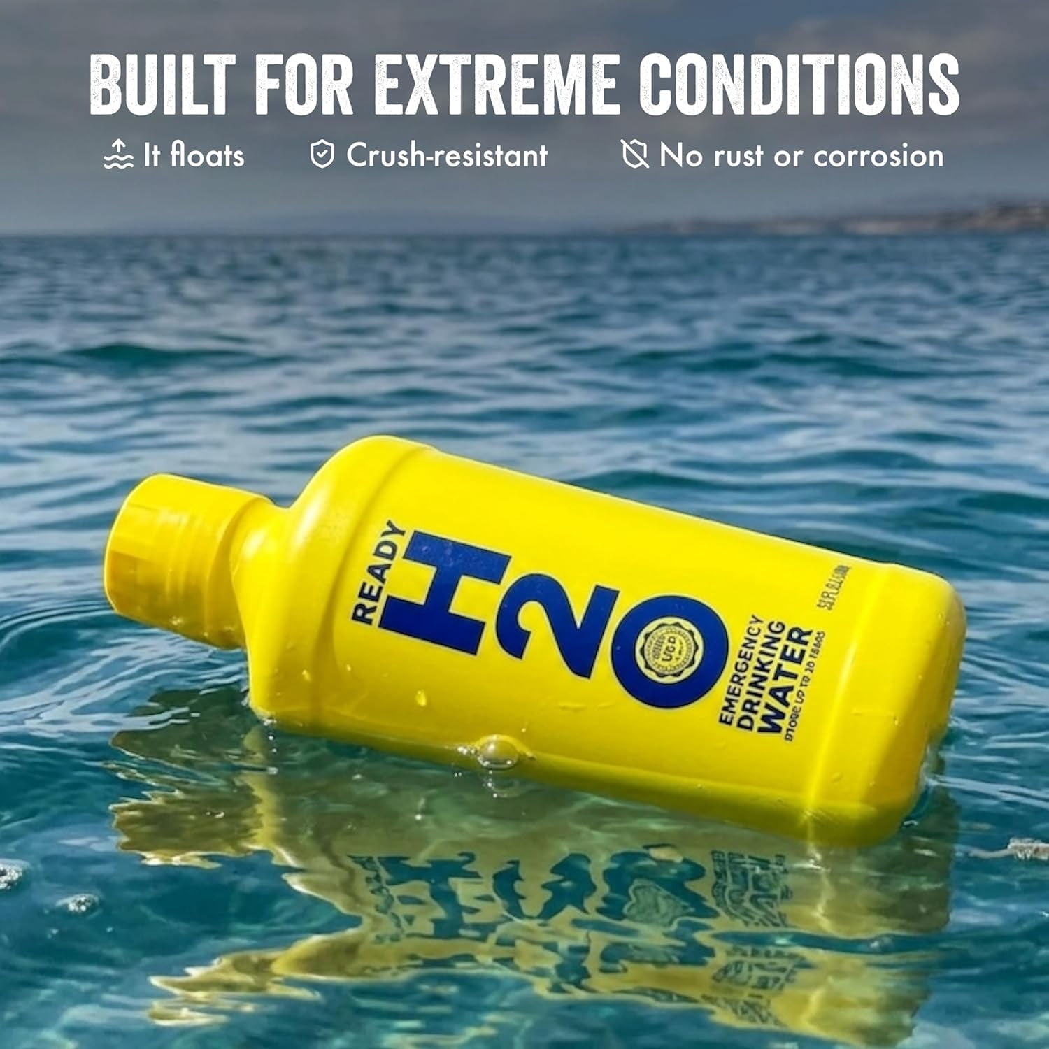 Ready H2O Emergency Drinking Water 12 Pack (1 Liter Bottles) – 20 Year Shelf Life, Long Term Water Storage, 3 Day Survival Supply for Disaster Preparedness & Emergency Kits