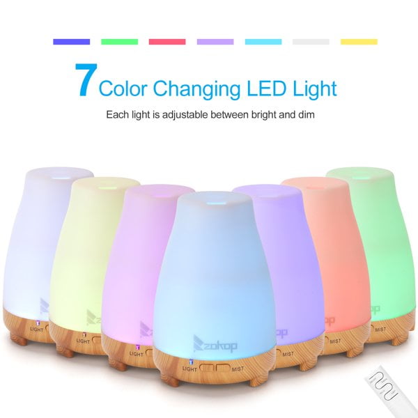 200ml Colorful Ultrasonic Aroma Humidifier/Aromatherapy Essential Oil Diffuser Cool Mist Humidifier for Home, Yoga, Office, Spa, Bedroom, Baby Room