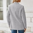 thumbnail image 2 of Women's Classic Plaid Double-Breasted Blazer Jacket Stylish Long Sleeve Outerwear for Casual & Formal Wear, 2 of 5