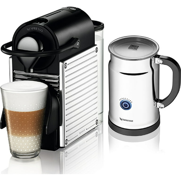 Bundle A+C60-US-SS-NE Pixie Espresso Maker with Aeroccino Plus Milk Chrome - Walmart.com