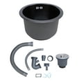 thumbnail image 2 of Undermount Kitchen Sink, Stainless Steel Undermount Kitchen Bar Sink with Strainer, 28cm Outer Diameter Single Bowl Kitchen Sink, Small Kitchen Sink  for Kitchen Bar RV, 2 of 7