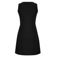 thumbnail image 5 of Jinhomg Little Girls Flowy Dress 2025 Fashion Spaghetti Straps Ruched Front Sundress Lightweight Comfy Sleeveless Midi Nightgown Casual Daily Wear Spring Saving Black 5 Years, 5 of 7