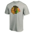thumbnail image 2 of Men's Heather Gray Chicago Blackhawks Logo T-Shirt, 2 of 3