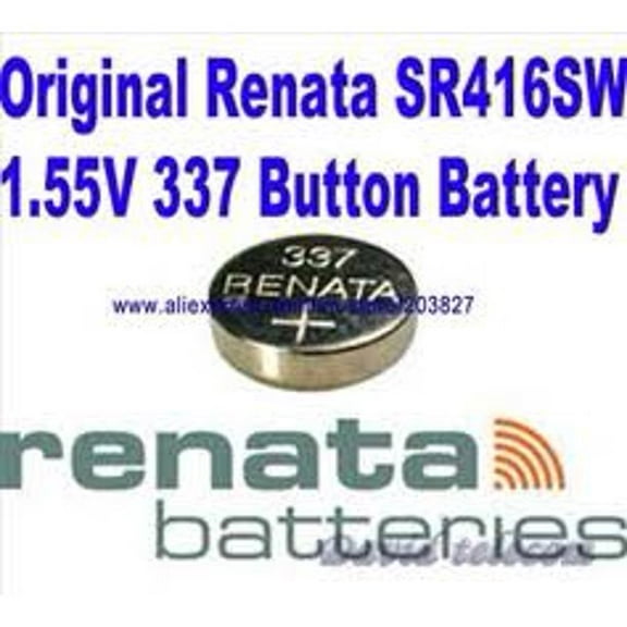 Renata 337 - SR416 Silver Oxide Button Battery 1.55V - 50 Pack + 30% Off!