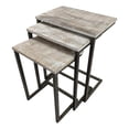 thumbnail image 1 of Carolina Classics Addison Nesting Table Set in Natural Driftwood/Aged Iron, 1 of 5