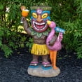 thumbnail image 2 of Northlight 16" Solar Lighted Polynesian Outdoor Garden Tropical Tiki Bar Statue, 2 of 6