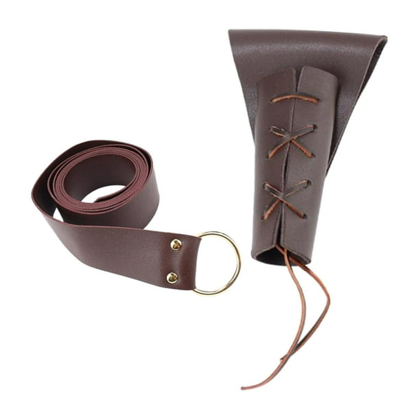 Disfraz de caballero medieval de 2 piezas para hombre, fiesta de Halloween, juego de rol Retro a la moda Marrón Yuyangstore Traje Medieval