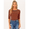 thumbnail image 3 of DARING DIVA Women's Halloween Costume 1/2 Sleeve Floral Top XL Orange Navy Blue, 3 of 6