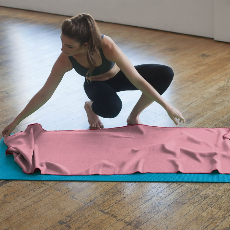 YogaRat Yoga Towel in mat-length and hand sizes 