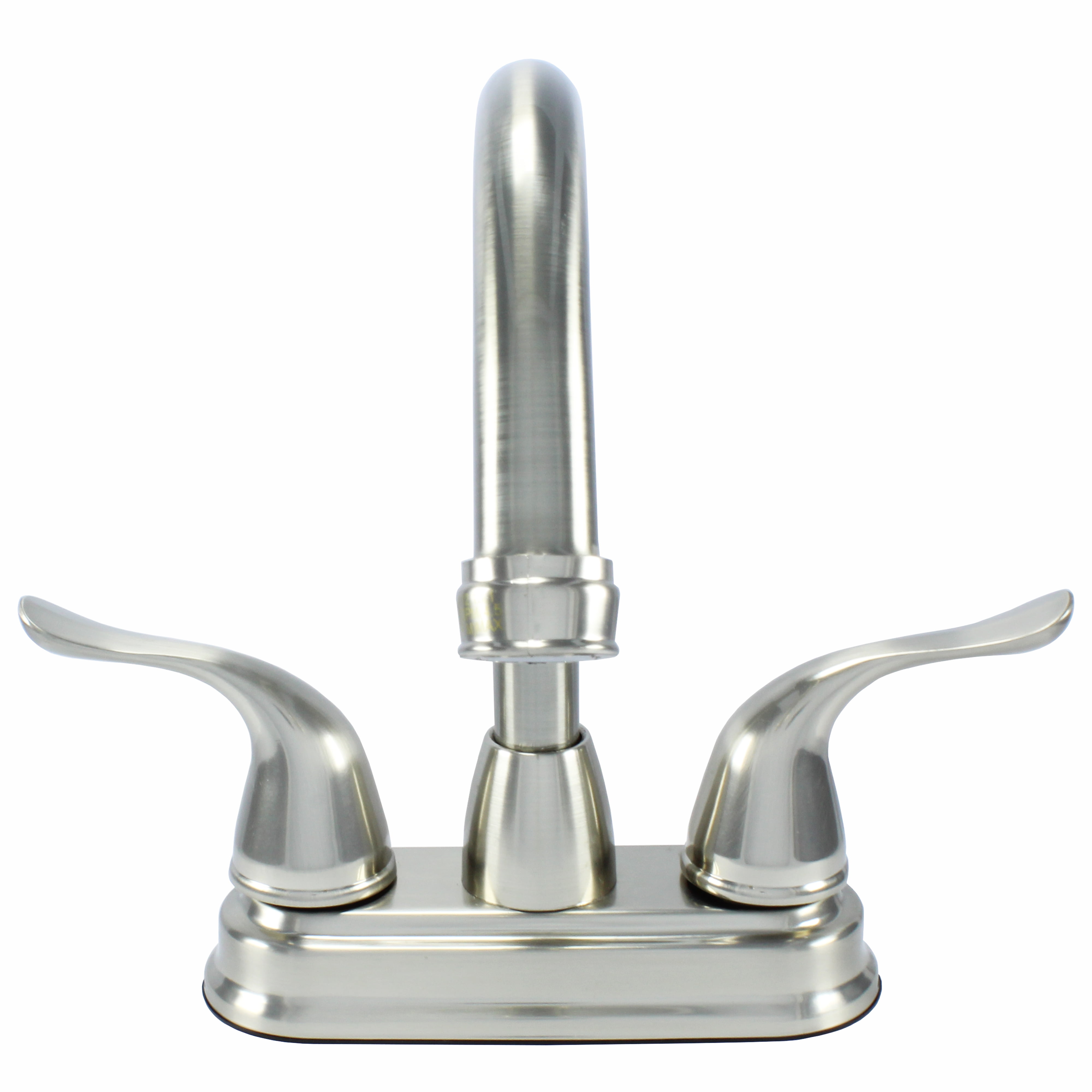 WMF-4225GNZMLP-BN - Hybrid Metal Deck Lavatory Bathroom Faucet, Double Handle,360 Degree Swivel High Arc, Washerless, Pop-up Included