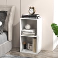 thumbnail image 6 of Gymax 2-Cube Bookshelf Modern Vertical Bookcase w/ Back Guardrail & Anti-tipping Kits, 6 of 10