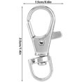 thumbnail image 3 of 50pcs Oiseaux de Compagnie Anneaux de Pied Cage Porte Boucle Serrure Griffe Gâchette Mousqueton Fer Accessoire Anti-Évasion pour Oiseaux de Compagnie Perroquet Petits Animaux, 3 of 5