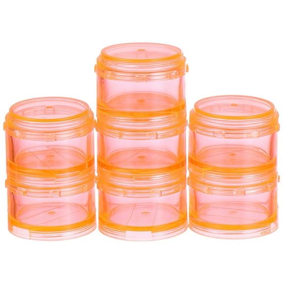 Troglfold Pill Container 7 Days Round Container Organizer for Home/Outdoor Planner,6.89"X1.57"X1.57"