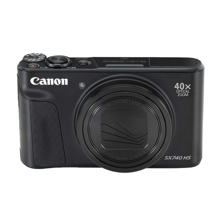 Canon PowerShot SX740 HS Digital Camera (Black) + Extra Battery +