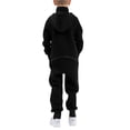 thumbnail image 4 of hirigin Matching Family Jumpsuit, Solid Long Sleeve Zipper Hooded One-Piece Romper Parent-Child Clothes for Autumn Winter, 4 of 9