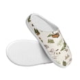 thumbnail image 3 of Daiia Road Trip Print Women’s Fuzzy Slippers Memory Foam Lightweight House Shoes Cozy Loafer Flannel House Shoes-40/41, 3 of 7