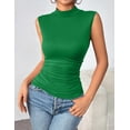 thumbnail image 3 of Zeagoo Womens Mock Neck Tank Tops Slim Fitted Turtleneck Sleeveless Top Stretchy Basic Casual Layer Tee Shirts, 3 of 5